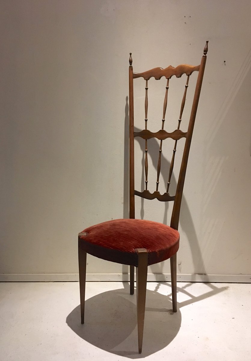 Italian High Back Chiavari Chair, 1940s for sale at Pamono
