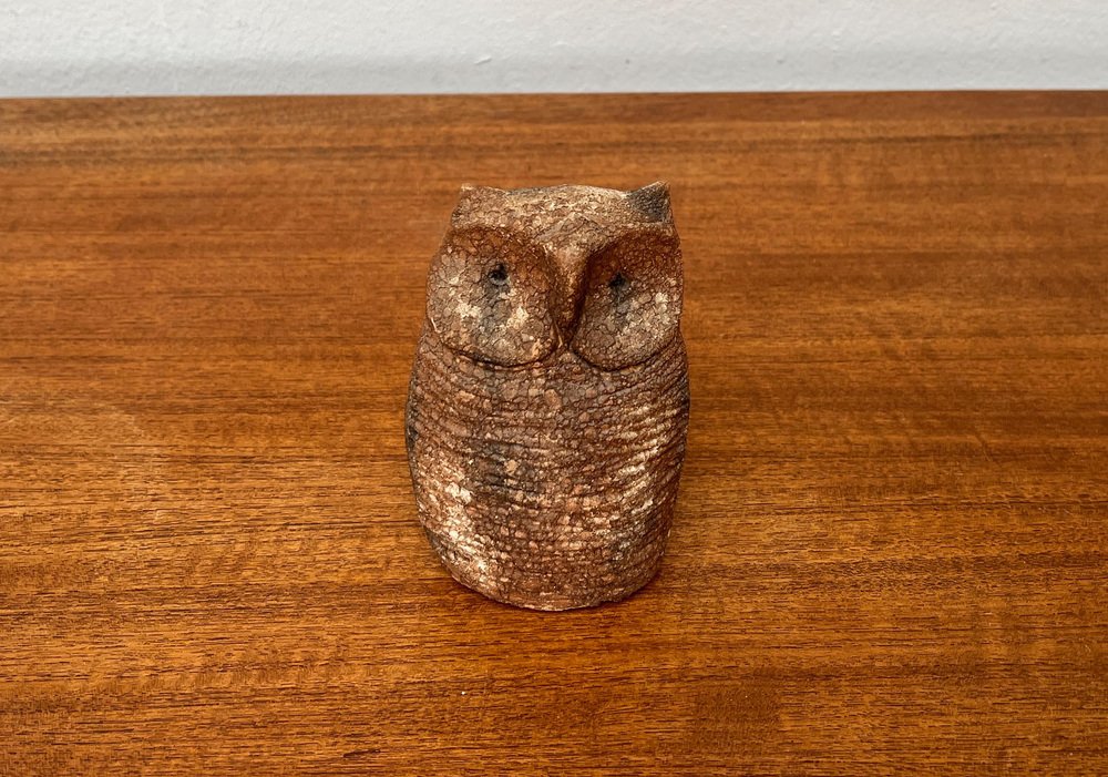 MidCentury Italian Pottery Owl Sculpture by Aldo Londi for Bitossi