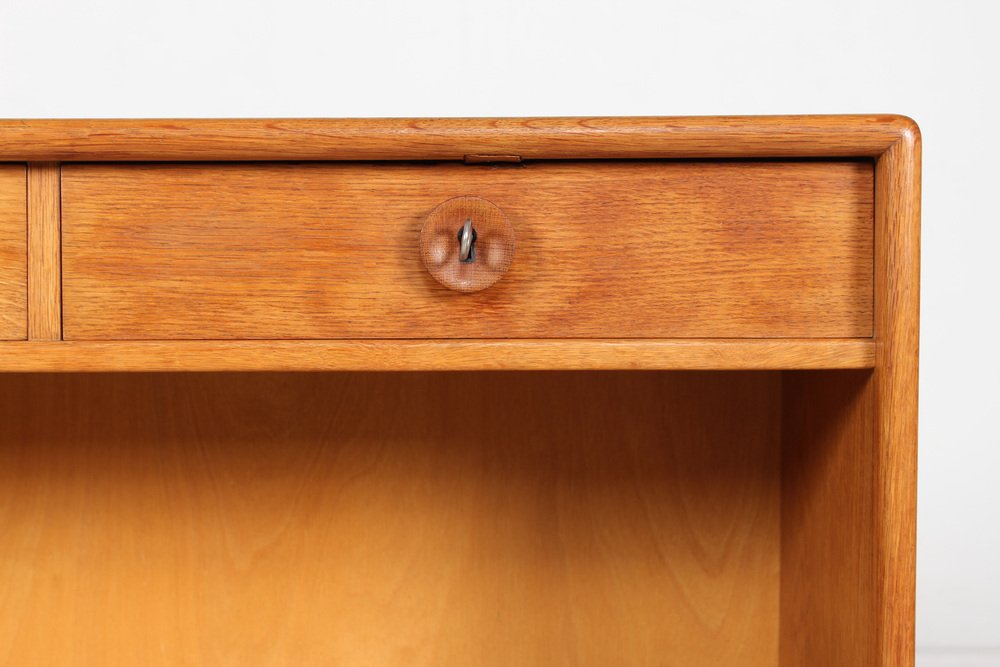 Danish Art Deco Low Bookcase with Drawers in Oak, 1940s for sale at Pamono