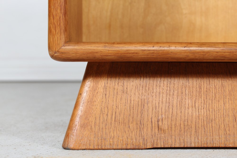 Danish Art Deco Low Bookcase with Drawers in Oak, 1940s for sale at Pamono