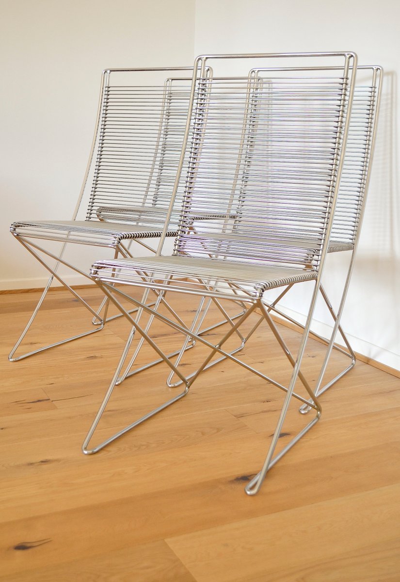 Vintage Metal Chairs By Till Behrens For Meyer Metallmöbel Set Of 4 Vintage Metal Chairs By Till Behrens For Meyer Metallmöbel Set Of 4