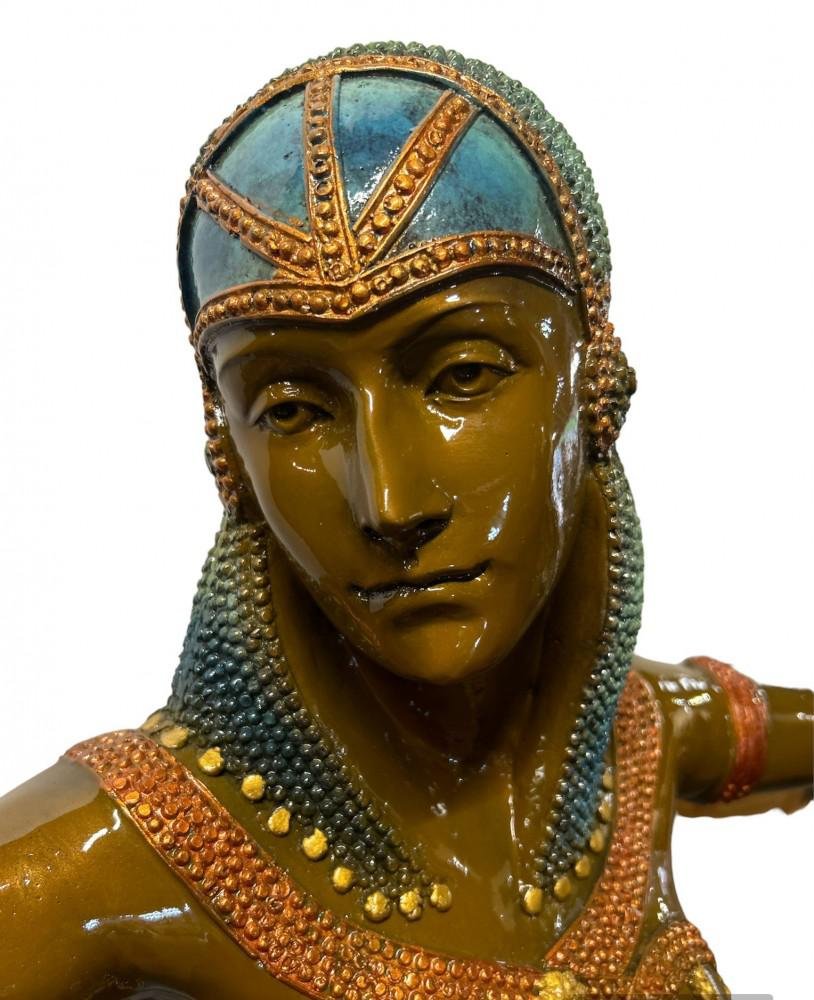 Art Deco Bronze Statue Chiparus Semiramis Egyptian Dancer Casting
