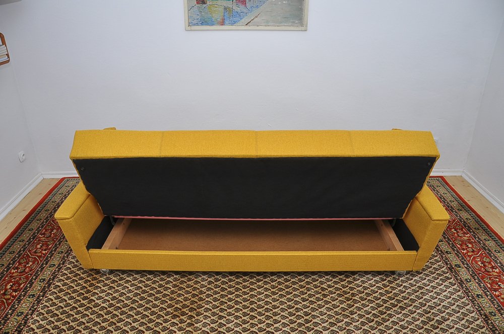 Yellow Sofa Bed, 1970s for sale at Pamono