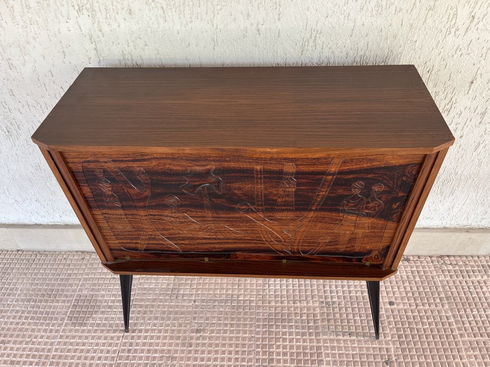 Vintage Bar in Rosewood, 1960s for sale at Pamono