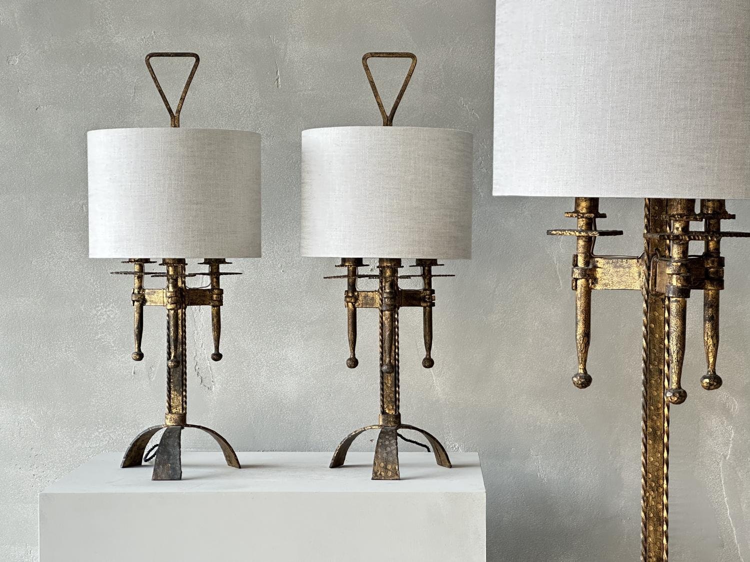 Spanish Table Lamps, 1960s, Set of 2 for sale at Pamono