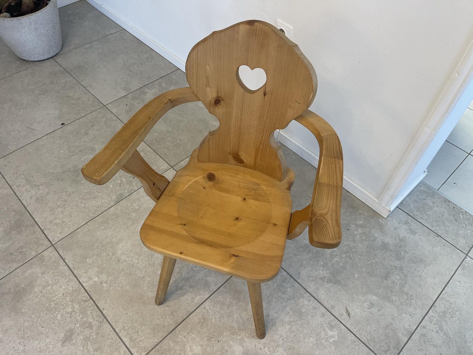 Vintage Rustic Farmer's Armchair for sale at Pamono