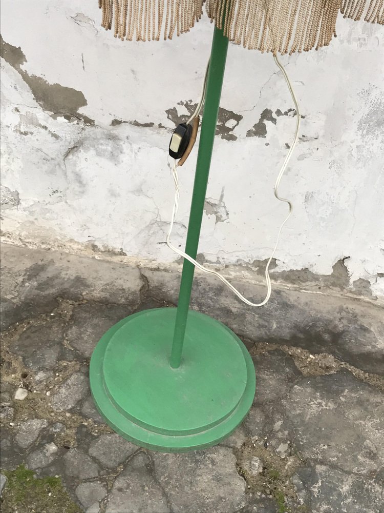 MidCentury Floor Lamp with Plastic Shade, 1950s for sale at Pamono
