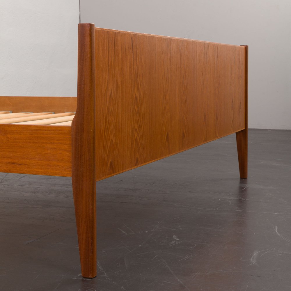 Mid-Century Danish Teak Double Bed, 1960s for sale at Pamono