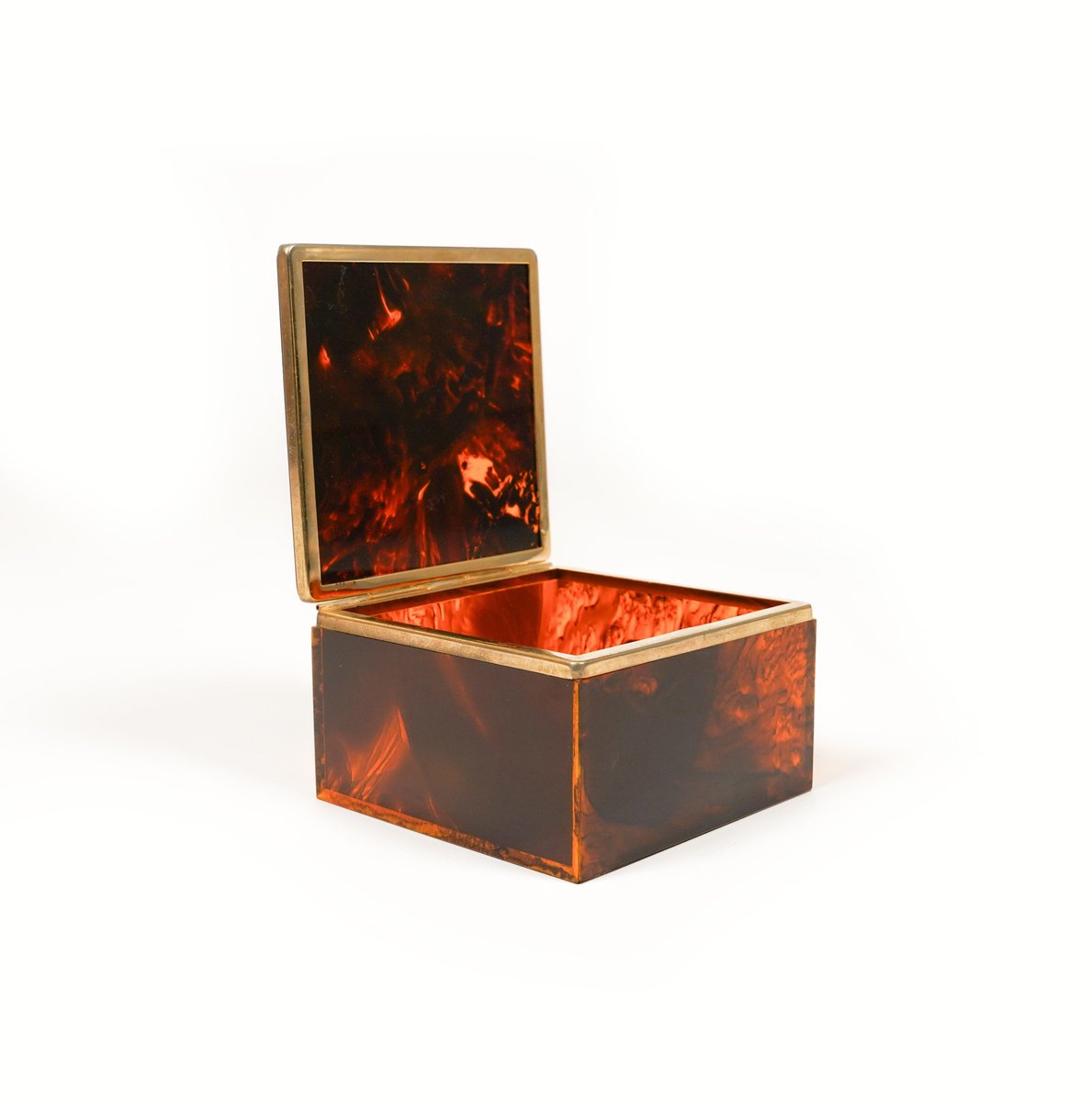 Squared Box in Faux Tortoiseshell & Acrylic Glass in the style of ...