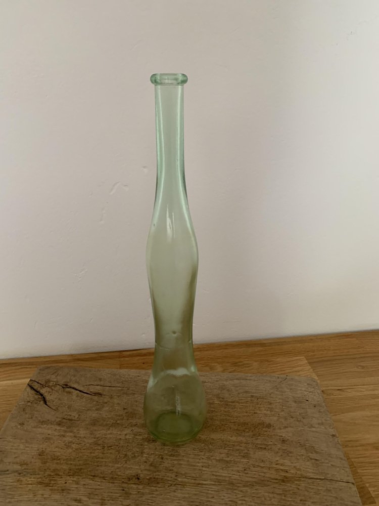 MidCentury Green Glass Vase, 1980s for sale at Pamono