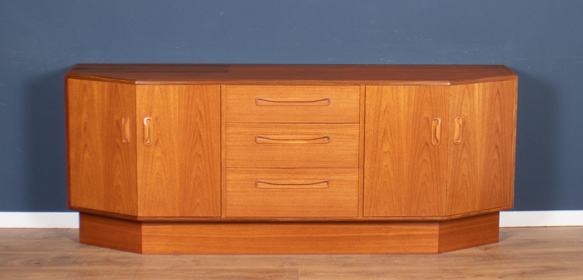 Plinth Curved Corners Sideboard in Teak by Victor Wilkins for G Plan