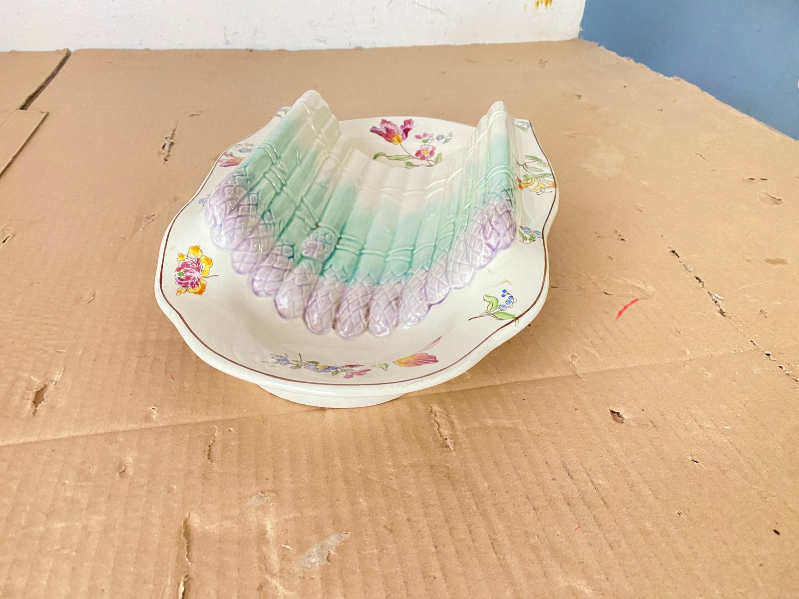 Majolica Asparagus Server, 1930s for sale at Pamono