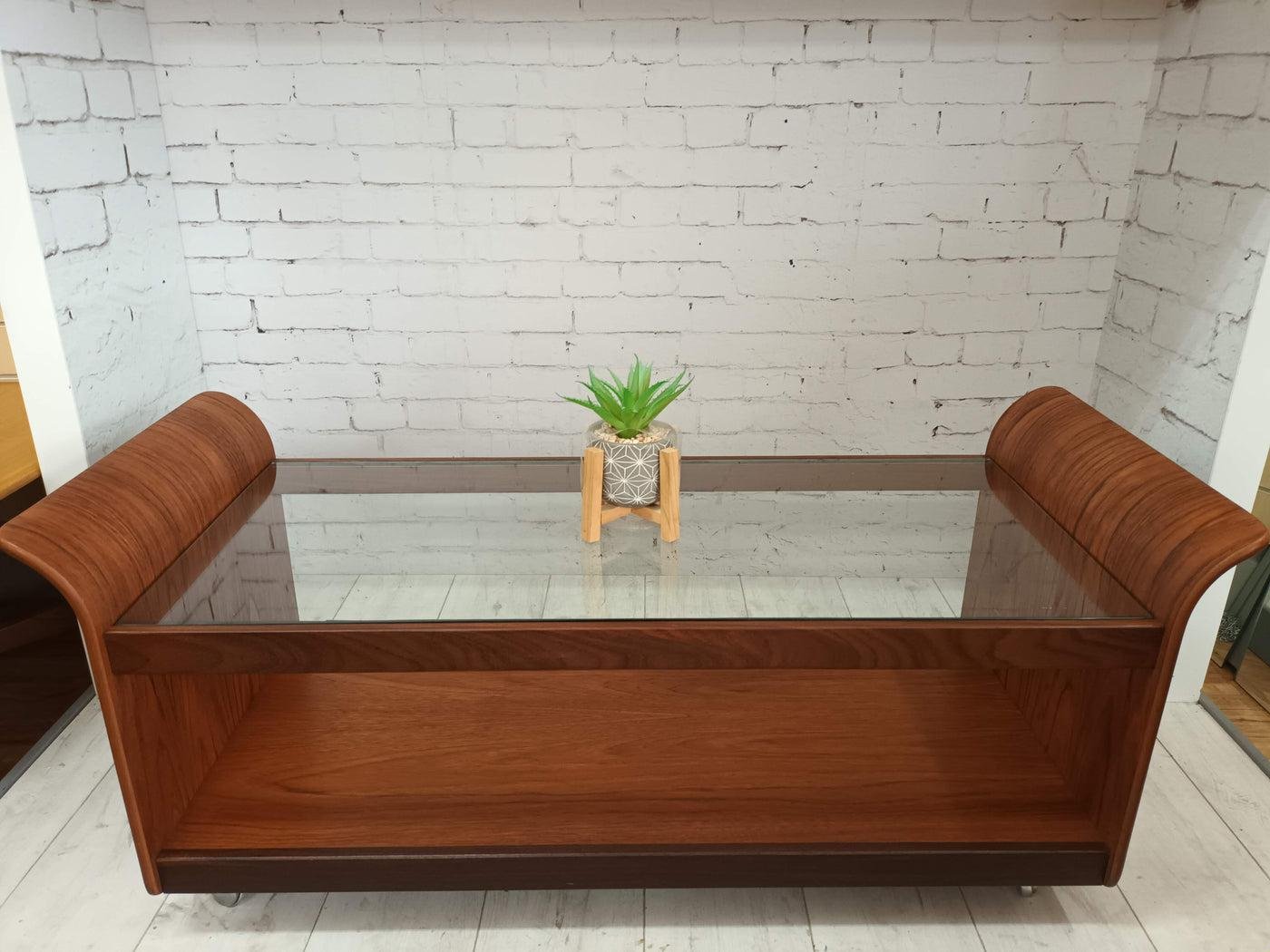 MidCentury Tulip Coffee Table in Bentwood and Teak by Victor Wilkins