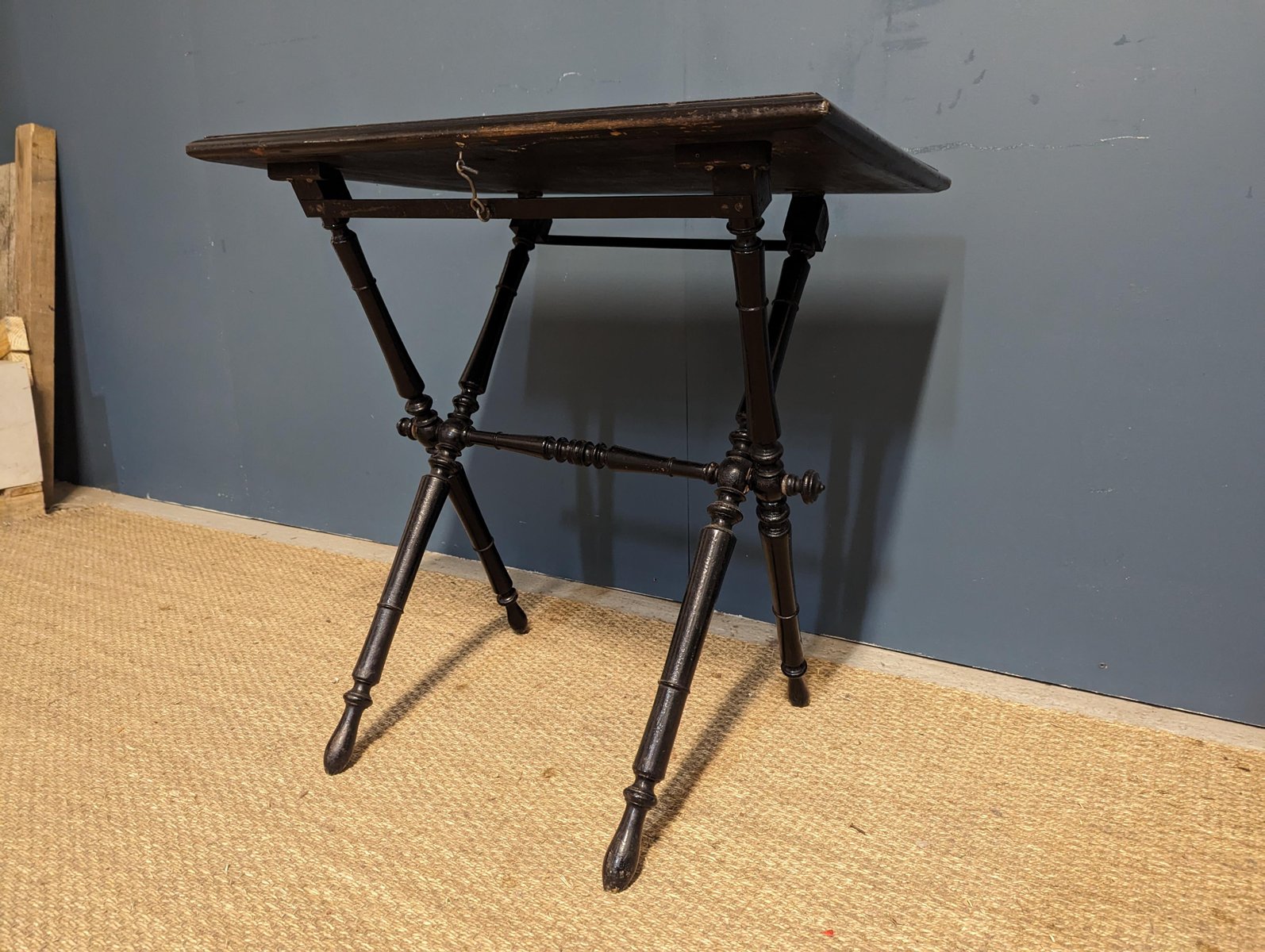 Vintage Folding Table in Brown for sale at Pamono