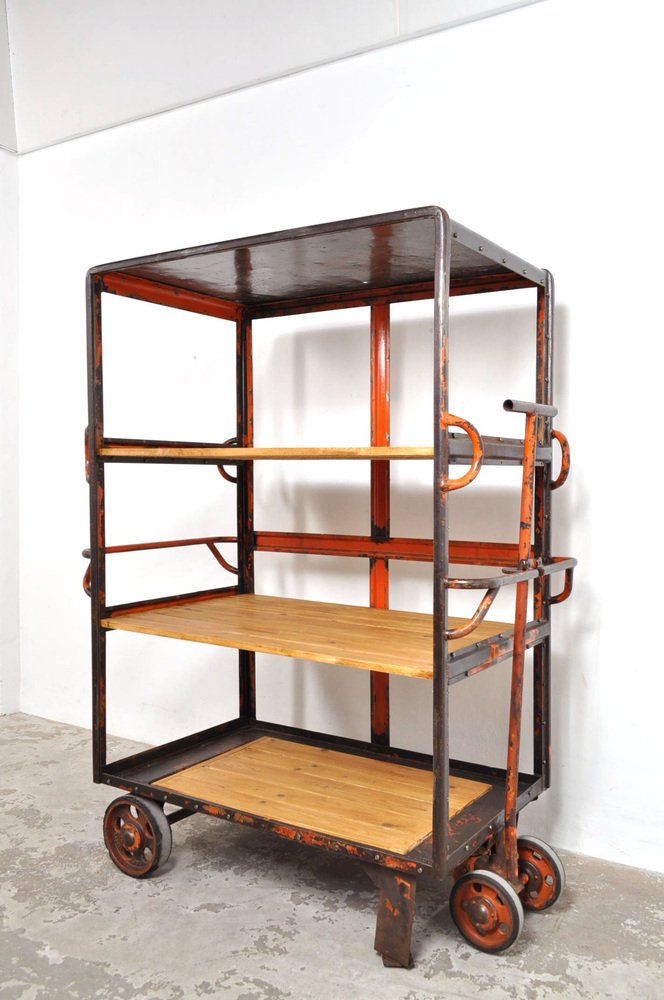 Industrial Shelving Unit on Wheels, 1950s for sale at Pamono