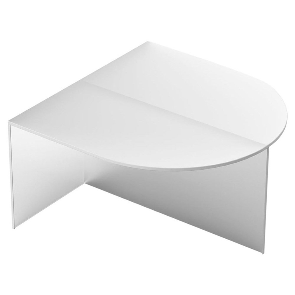 White Satin Glass Fifty Oblong Coffee Table by Sebastian Scherer for ...