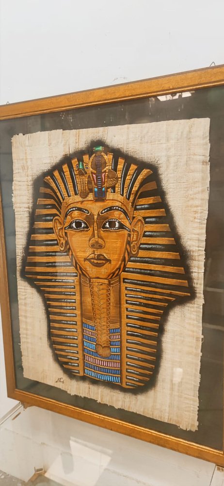 Pharaoh Tutankhamun Fabric Artwork, 1970s for sale at Pamono