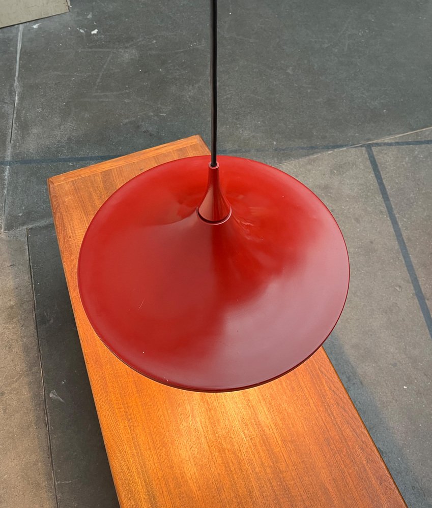 Rote deutsche Mid-Century Space Age Hängelampe von Rolf Krüger für ...