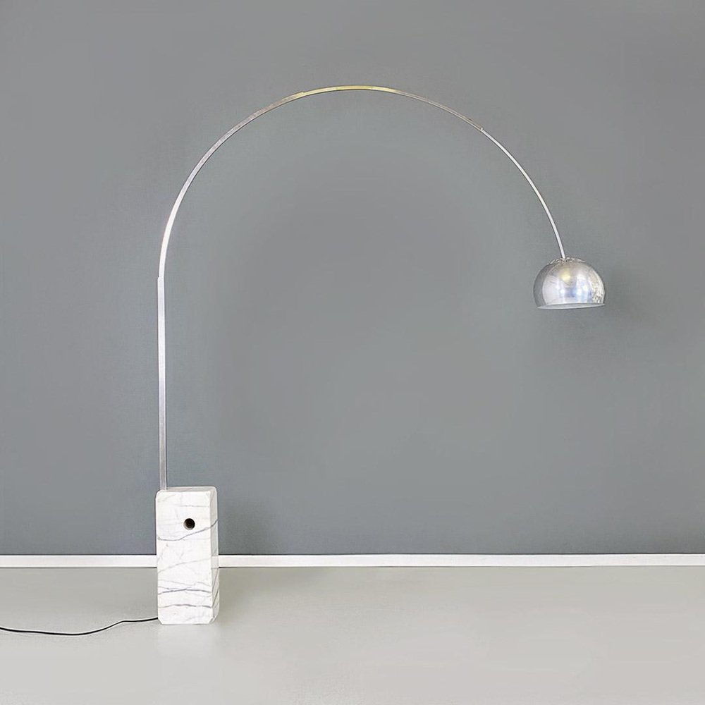 Mid-Century Italian Arco Floor Lamp by Castiglioni Brothers for Flos ...