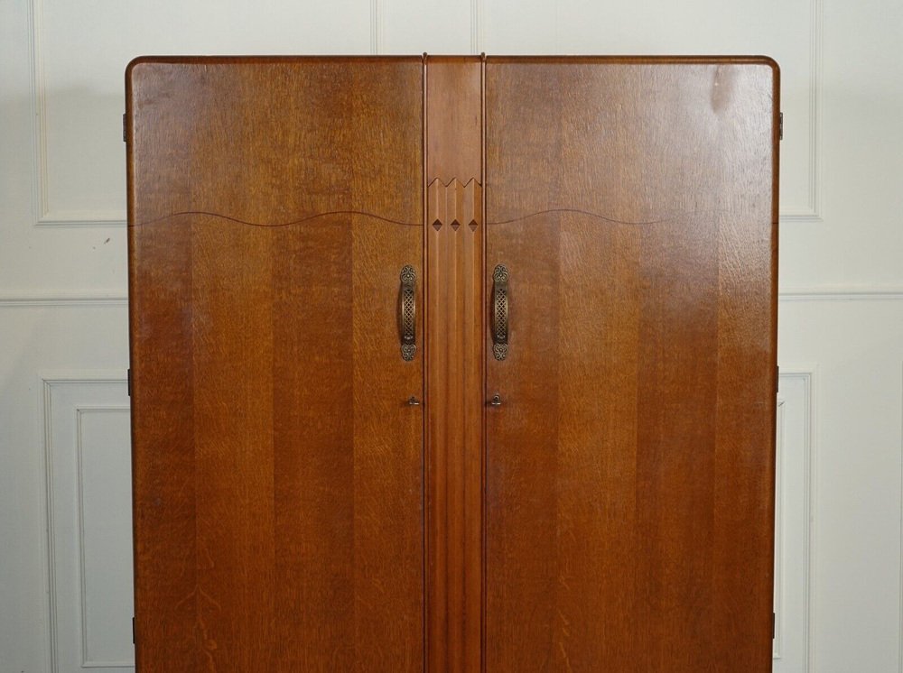 Vintage Art Deco Two Door Wardrobe by Lebus Furniture for sale at Pamono