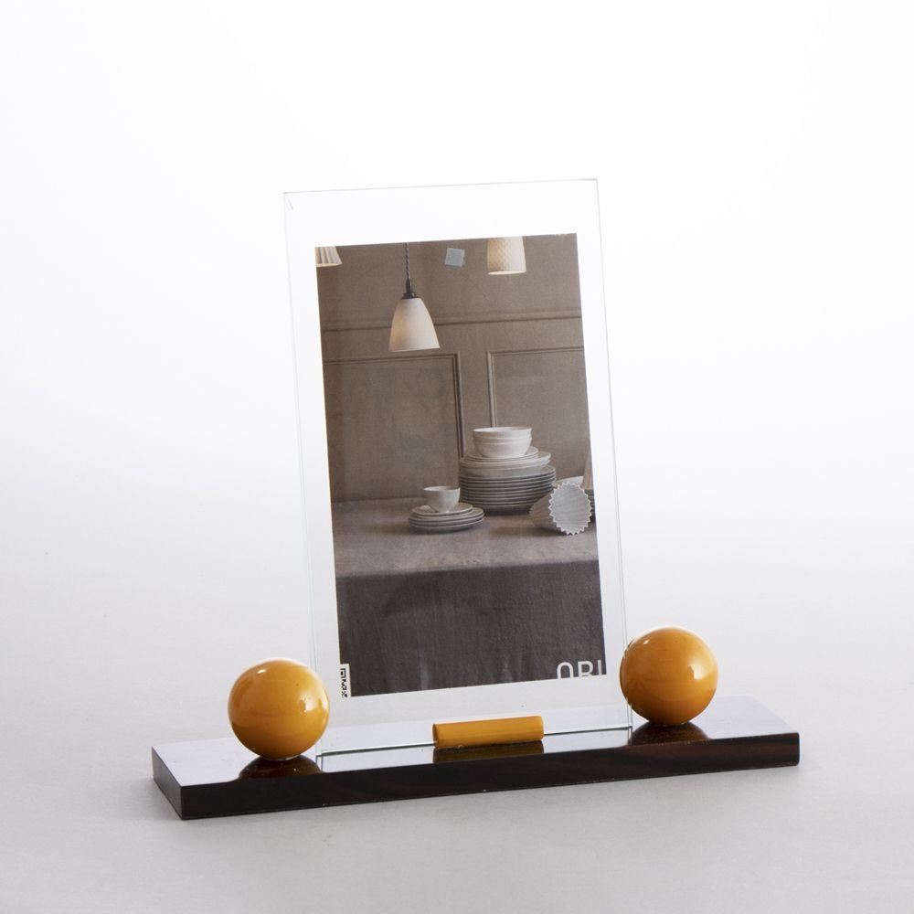 Cadre Photo Art Déco – Argenté – Aluminium – 26x26 Cm – Intérieur 20x28,5 Cm