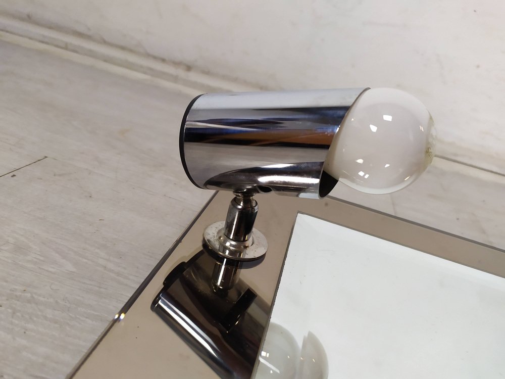 Vintage Bathroom Mirror With Shelf, 1950s | Chairish - View #6