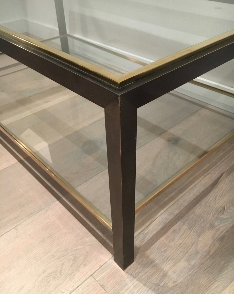 Vintage Brushed Metal Coffee Table 1970s For At Pamono Vintage Brushed Metal Coffee Table 1970s