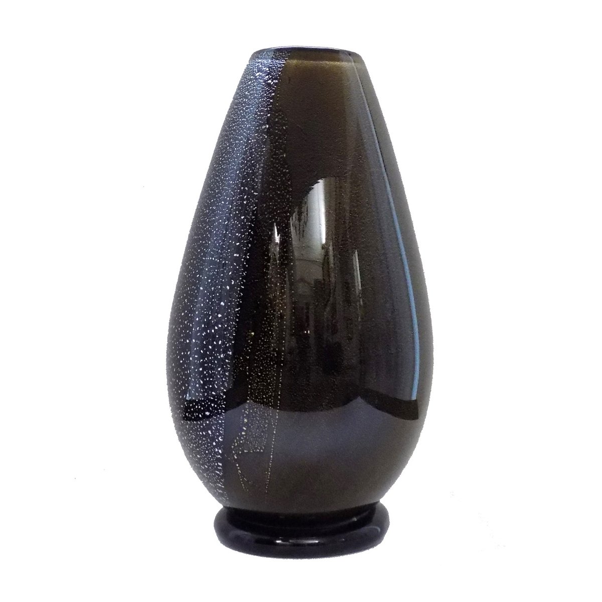 Vase Noir en Verre Murano, Italie, 1950s en vente sur Pamono