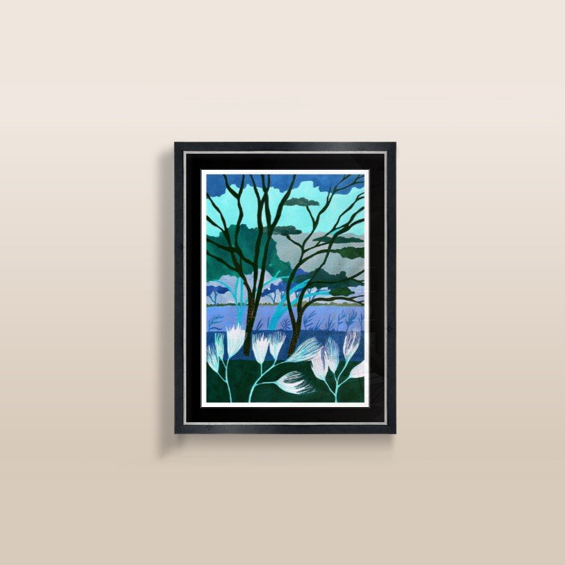 Aurélie Trabaud, Pinea landes, 2022, Watercolor for sale at Pamono