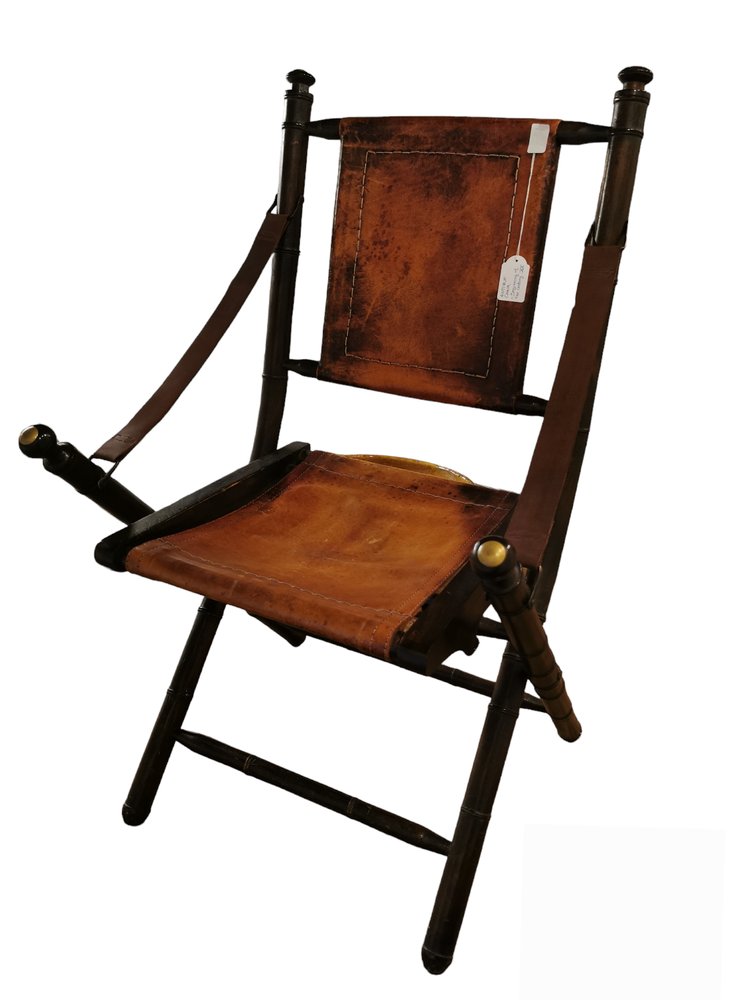 Antique Chair in Leather for sale at Pamono