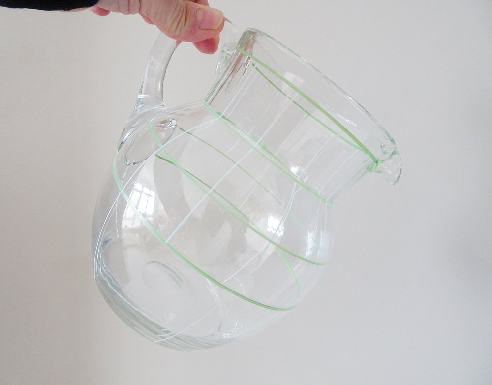 Set Caraffa Comodino In Vetro Con Bicchiere – Moderna, Con Coperchio, Per Acqua, Frutta, Succhi E Collutorio
