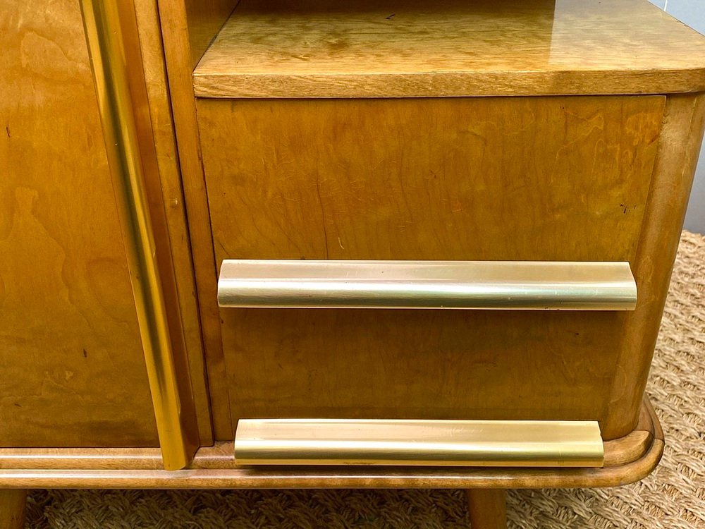 Art Deco German Maple Bedside Tables, 1930s, Set of 2 for sale at Pamono