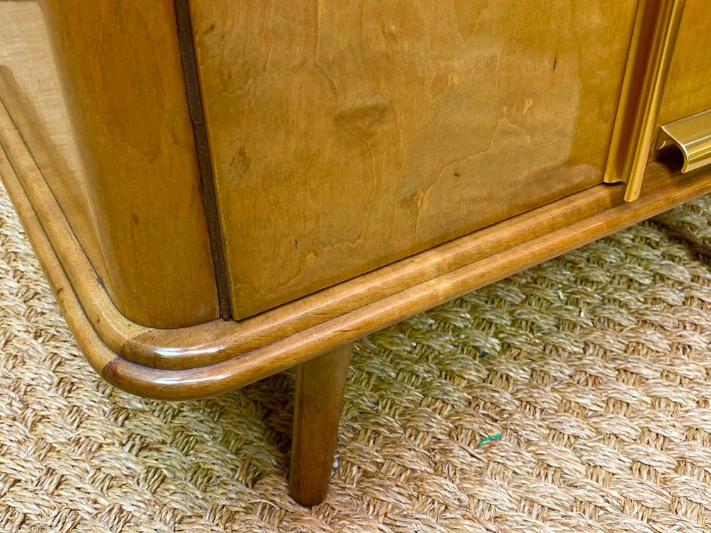 Art Deco German Maple Bedside Tables, 1930s, Set of 2 for sale at Pamono