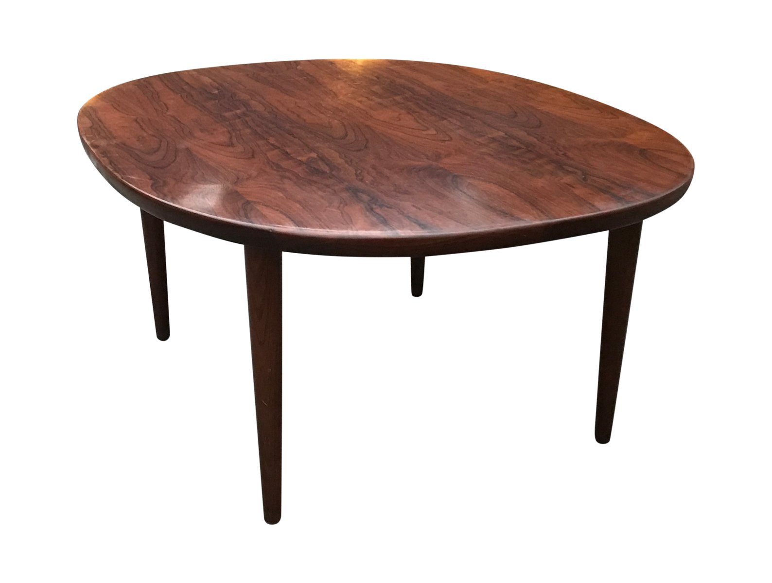 Vintage Oval Rosewood Coffee Table for sale at Pamono