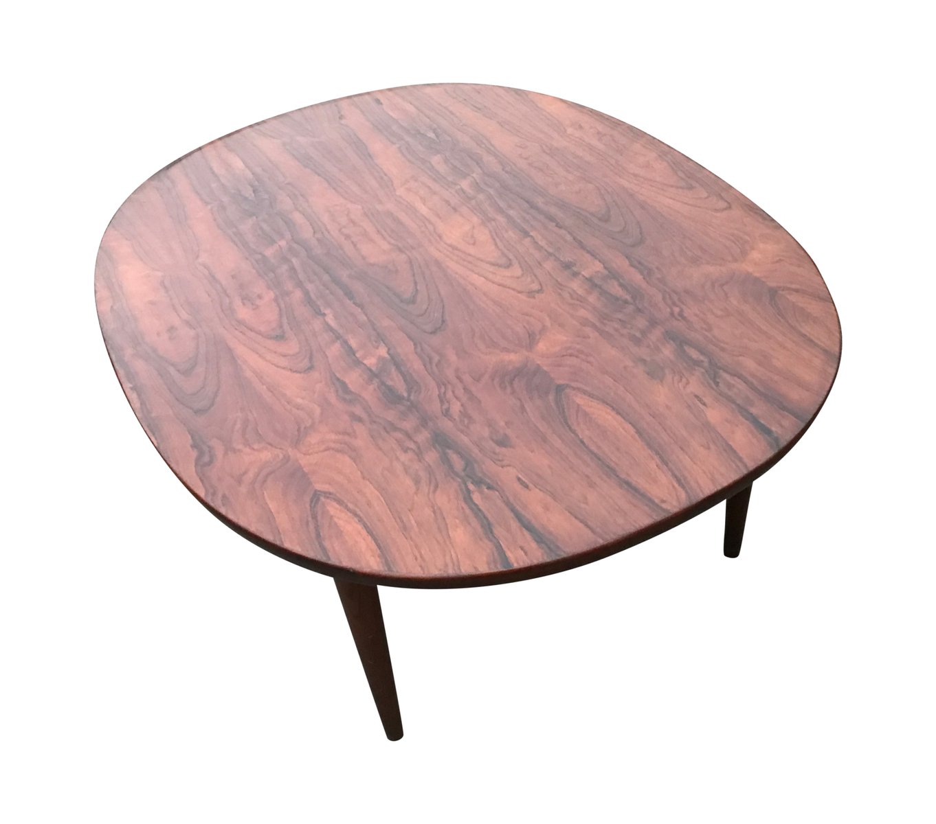 Vintage Oval Rosewood Coffee Table for sale at Pamono