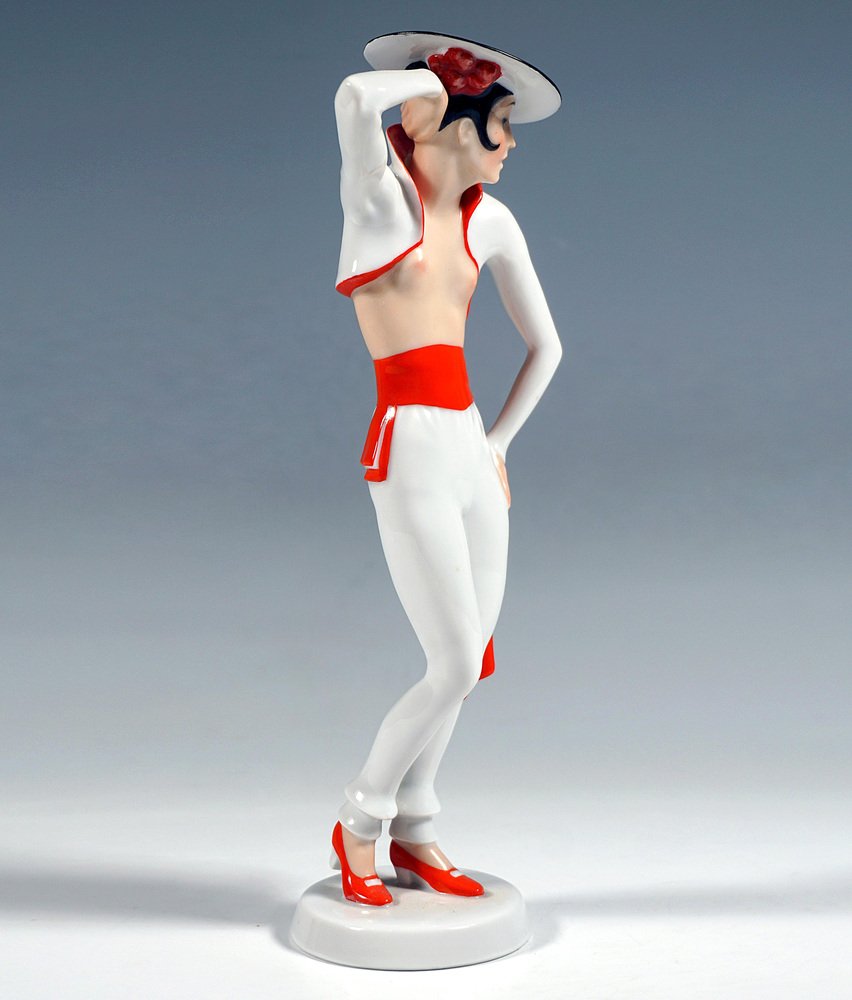 Spanische Art Deco Carmen Tänzerin Figur von Wolfgang Schwartzkopff für ...