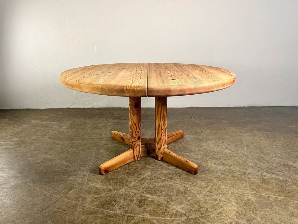 Mid-Century Extendable Dining Table in Pine by Rainer Daumiller, 1970s ...