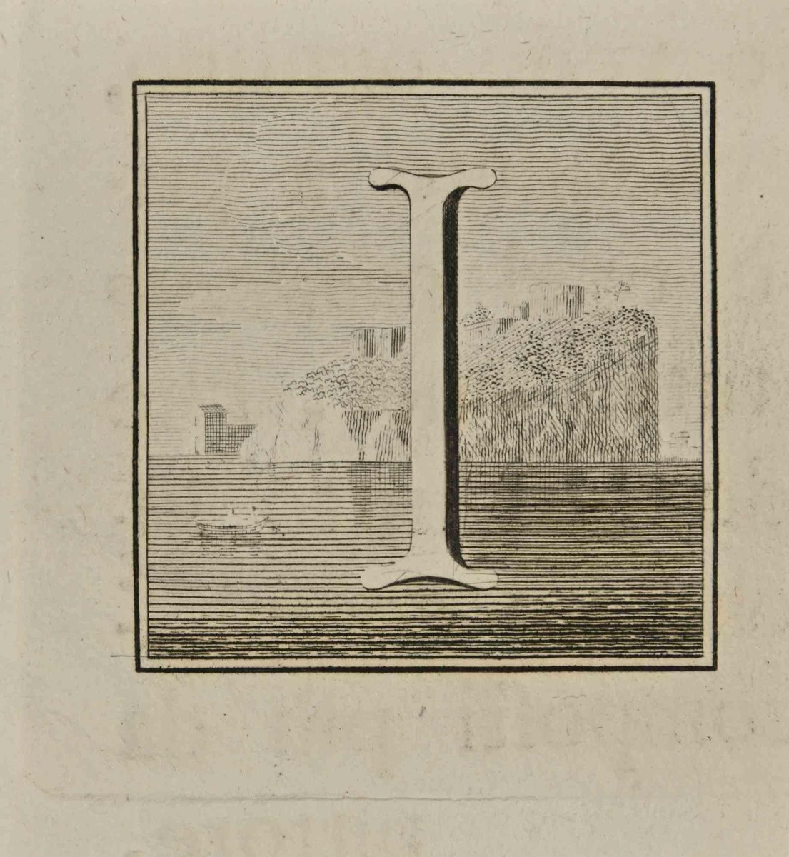 Luigi Vanvitelli, Letter of the Alphabet I, Etching, 18th Century for ...