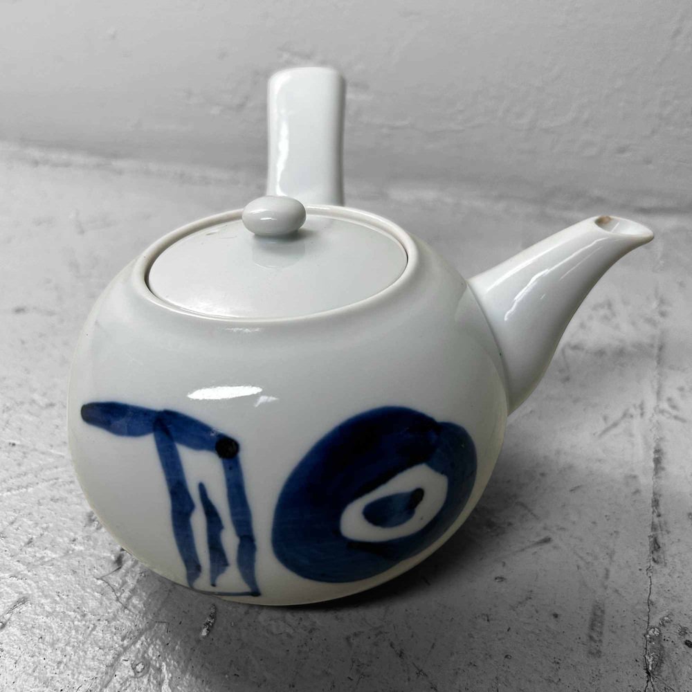 Japanese Kyusu Teapot in Porcelain, 1960s for sale at Pamono
