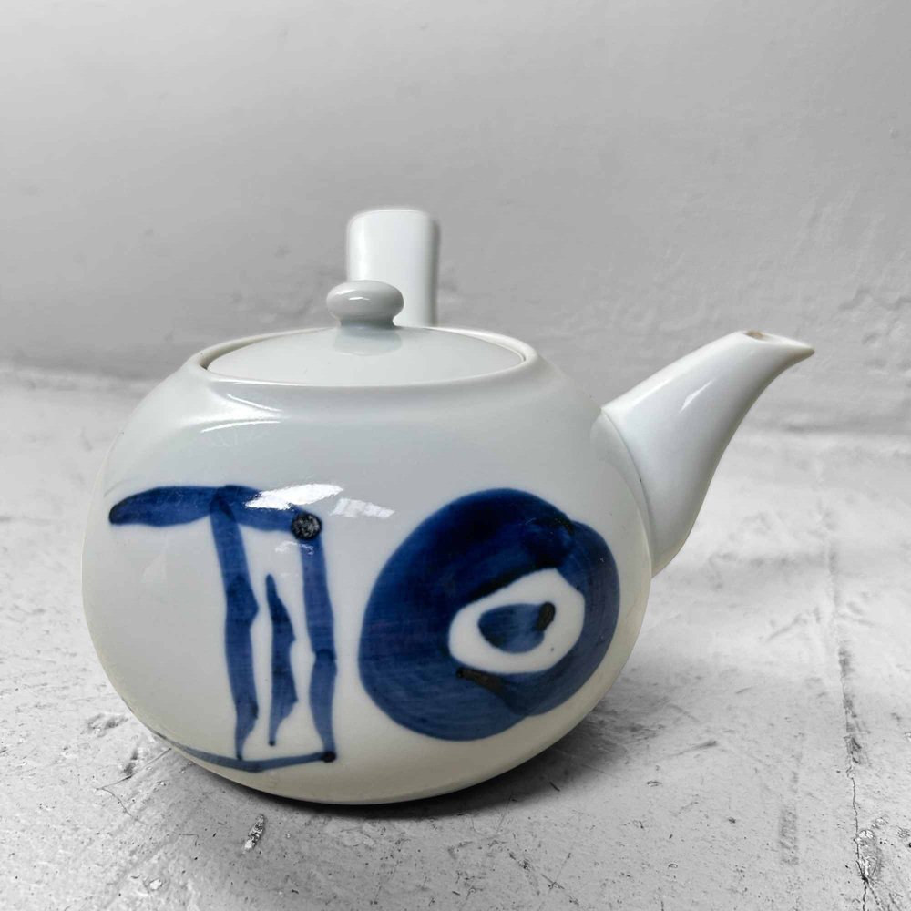 Japanese Kyusu Teapot in Porcelain, 1960s for sale at Pamono