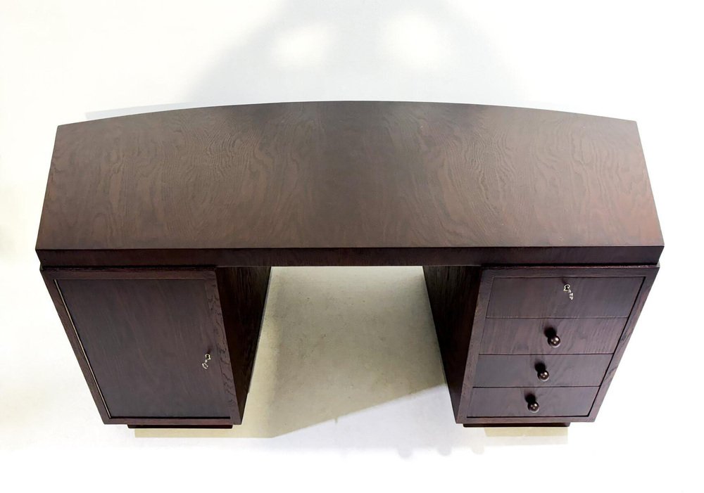 Art Deco Wooden Desk with Drawers, 1930s for sale at Pamono