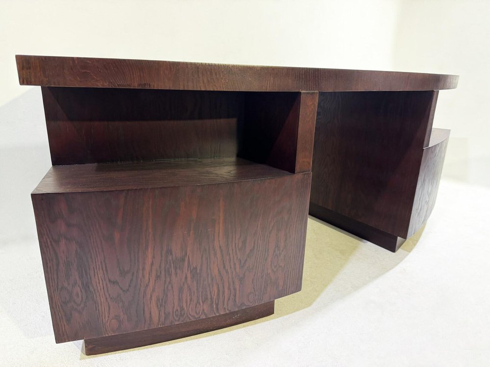 Art Deco Wooden Desk with Drawers, 1930s for sale at Pamono