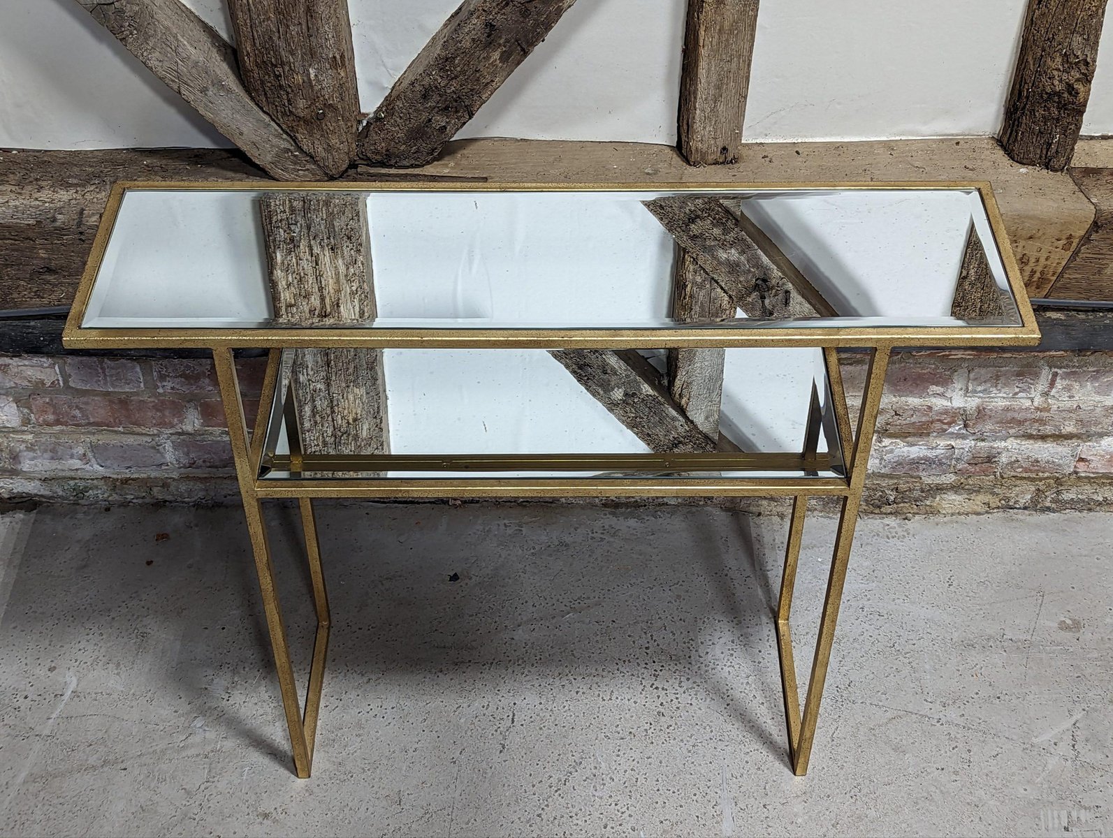 Oka Console Table with Glass for sale at Pamono
