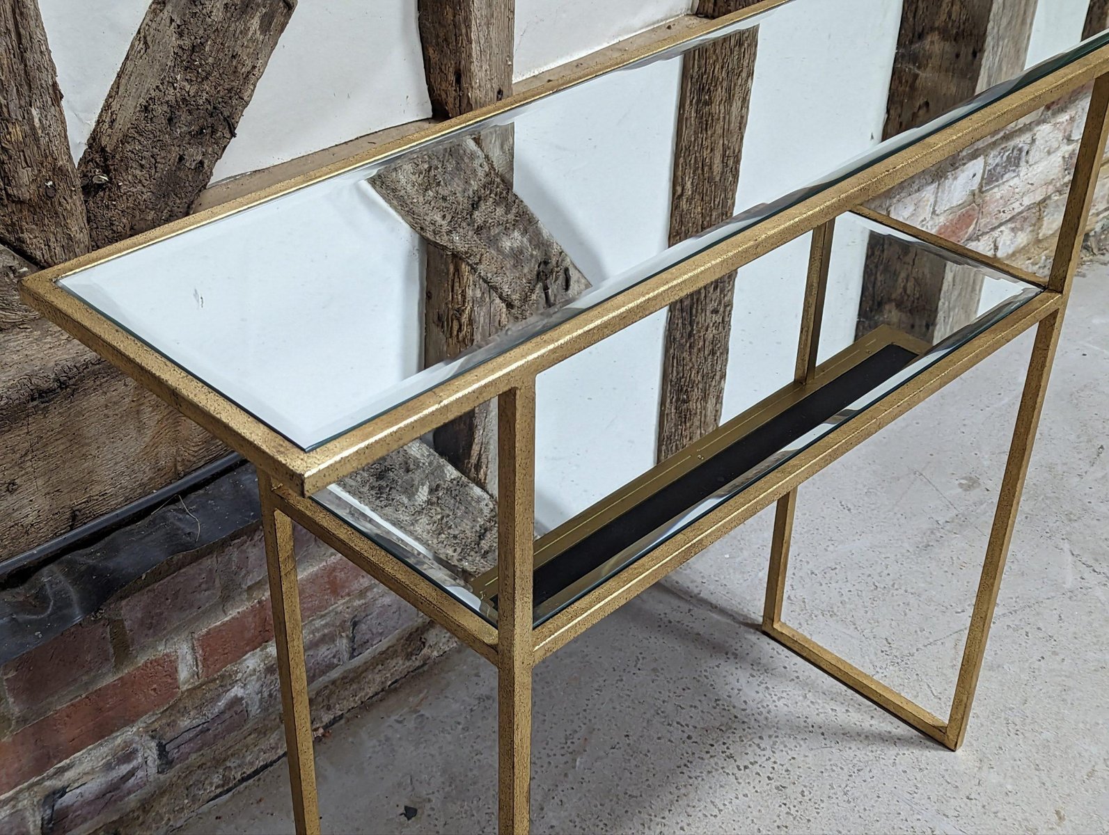 Oka Console Table with Glass for sale at Pamono