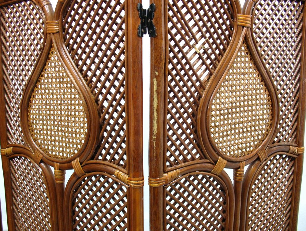 Vintage Rattan Room Divider, 1980s for sale at Pamono