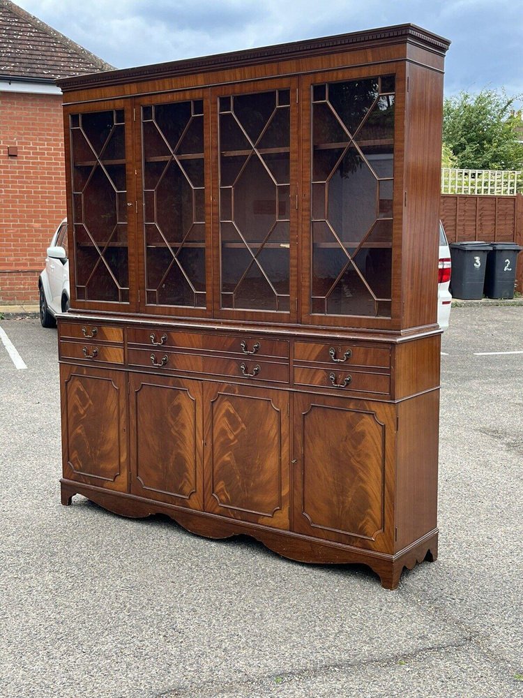 Glazed Bookcase with Locking Doors for sale at Pamono