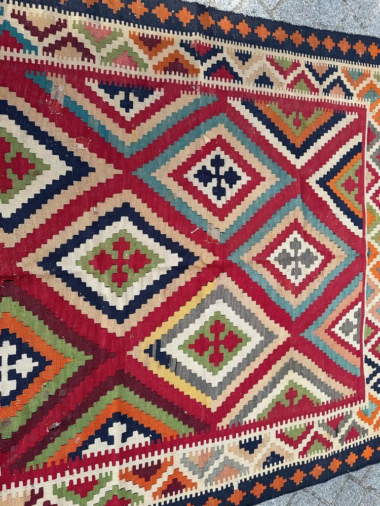 Tapis Ghashgai Kelim Tissé Main – 163x125 Cm – Laine Naturelle – Unique