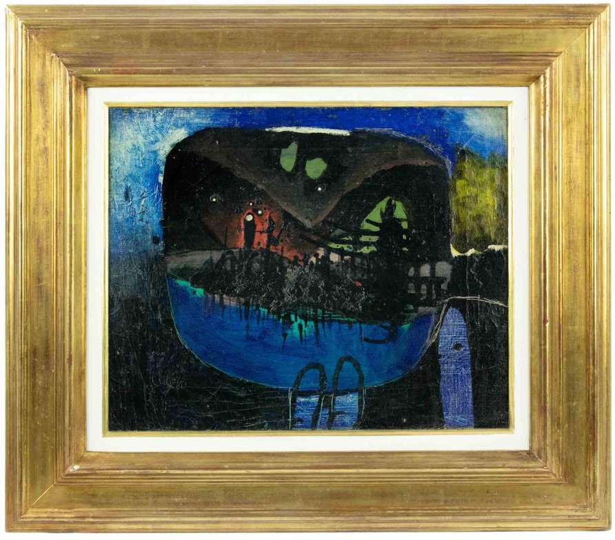 Gianni Dova Head Oil Painting 1960 For Sale At Pamono Gianni Dova Head Oil Painting 1960 For Sale At Pamono