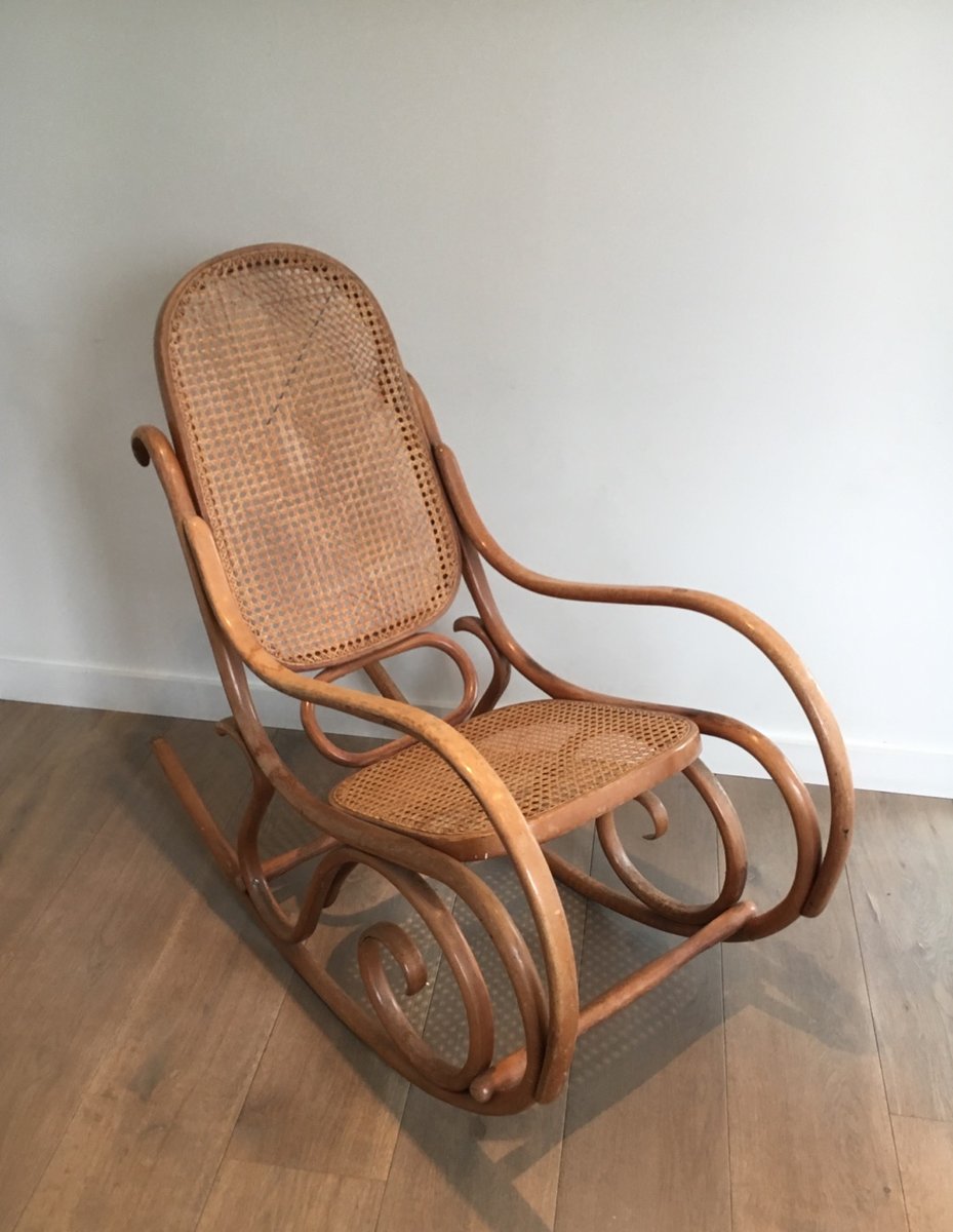 Vintage Bentwood Rocking Chair, 1970s for sale at Pamono