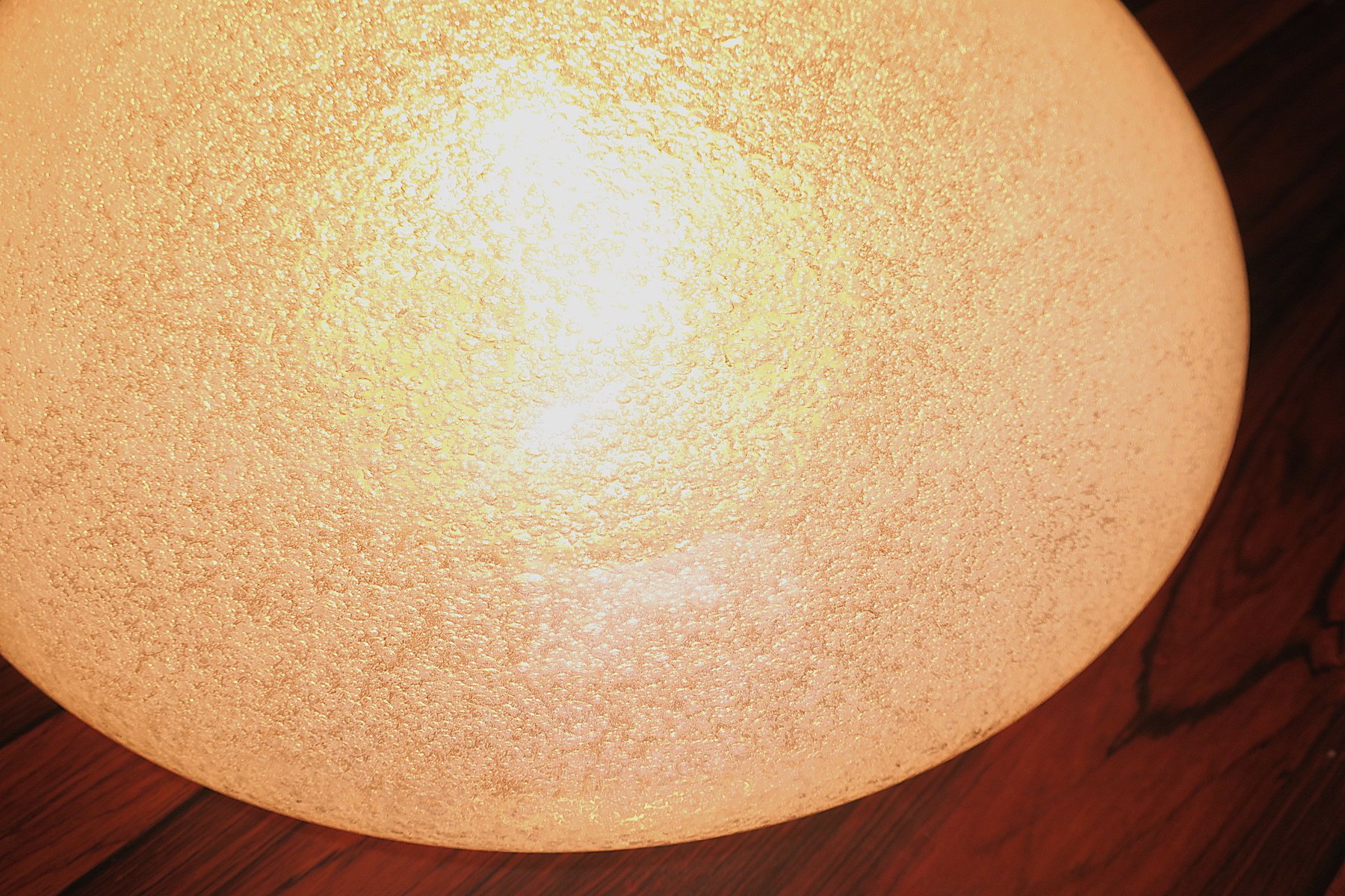 Italian Dome Ceiling Light in Frosted Murano Glass from Mazzega, 1960s